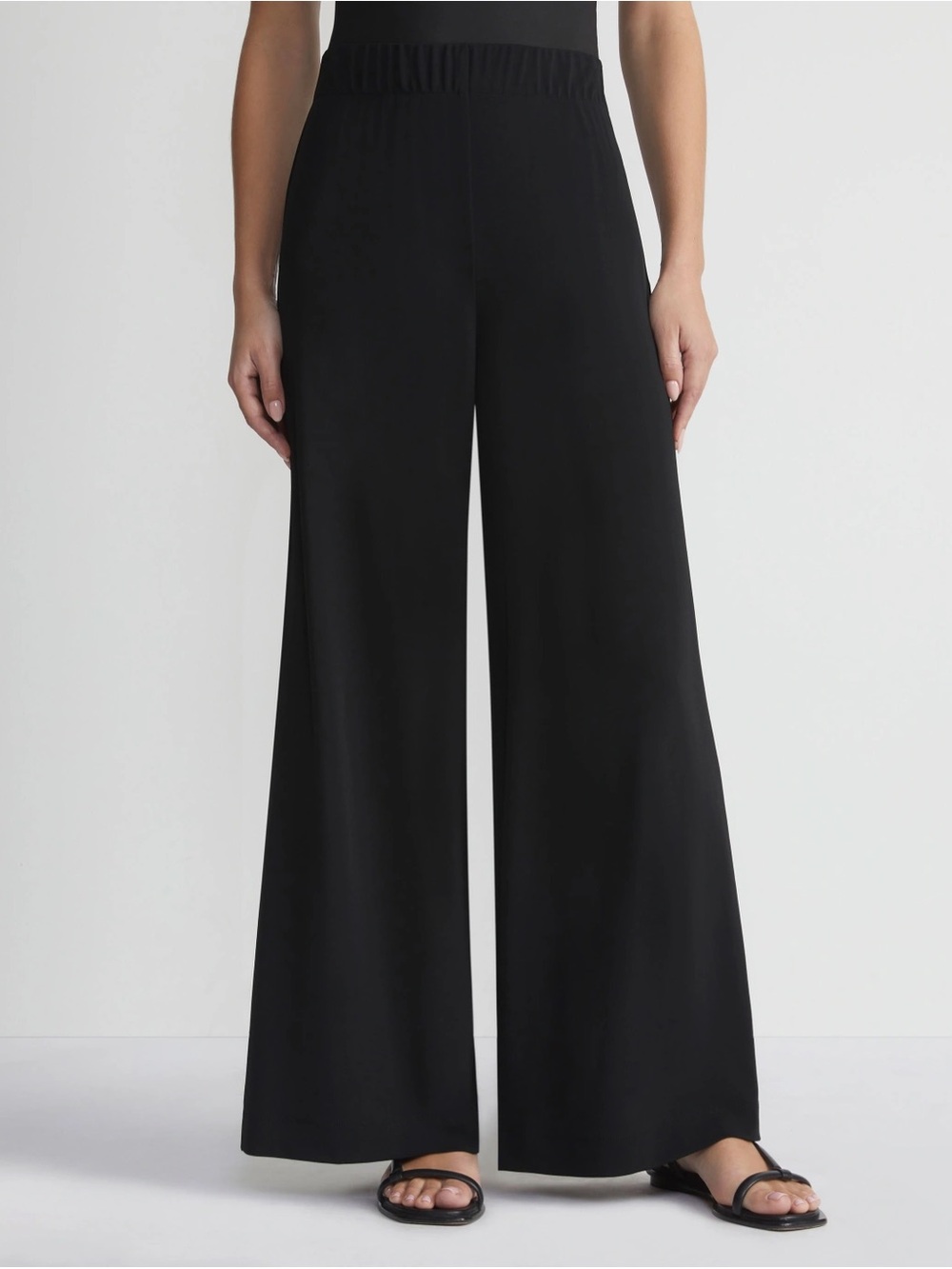 LAFAYETTE 148 NEW YORK Matte Jersey Pull On Pant in Black NWT Medium